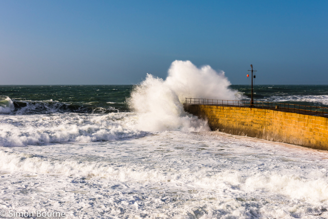 Simon Bourne, photography, photographer, portfolio, image, landscape, Cornwall, seascape, sea, surf, beach, Nikon, Porthleven, waves, tide, Atlantic, storm, gale, harbour, pier, sun