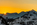 Simon Bourne, photography, photographer, north London, portfolio, image, landscape, Austria, Nikon, Obertauern, alps, alpine, mountain, trees, orange sky, snow, sunset, dusk, peaks, skiing, ski resort, starburst